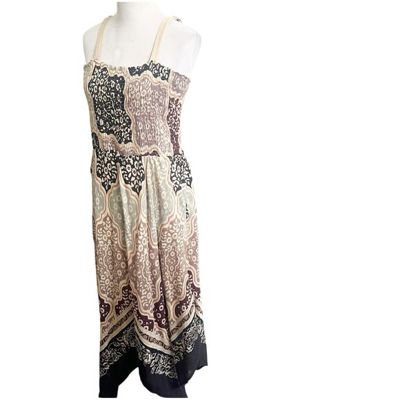 Soft Surroundings Midi Knit Smocked Dress Petite XL Asymmetrical Hem Multicolor - Picture 5 of 16